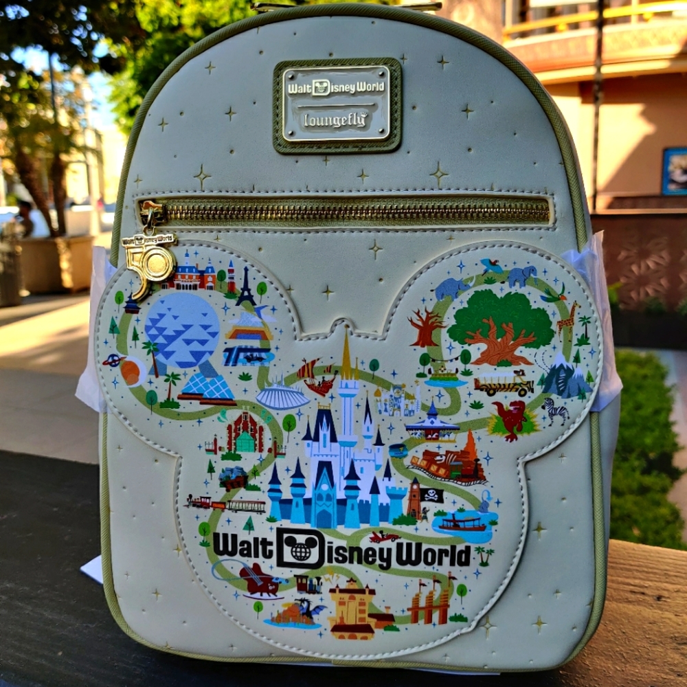 Loungefly-Walt Disney World 50th Anniversary Mickey Mouse Map Mini BackPack
